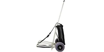 VEVOR beach cart with large wheels, collapsible frame, and black mesh bag for easy transport.