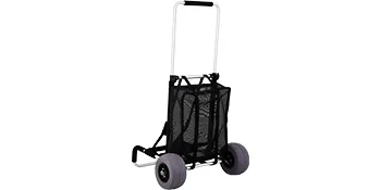 beach cart with large wheels, sturdy aluminum frame, and mesh storage, perfect for sandy terrain. VEVOR beach cart.