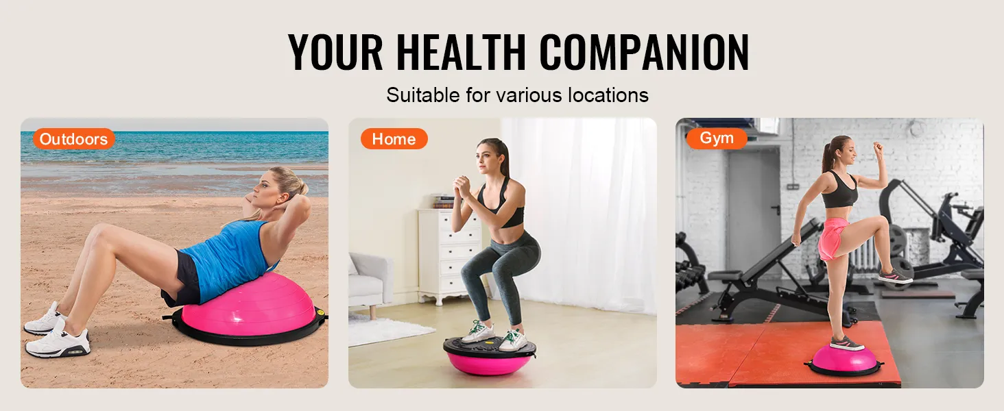 VEVOR balance ball trainer for outdoors, home, and gym exercises, improving balance and core strength.