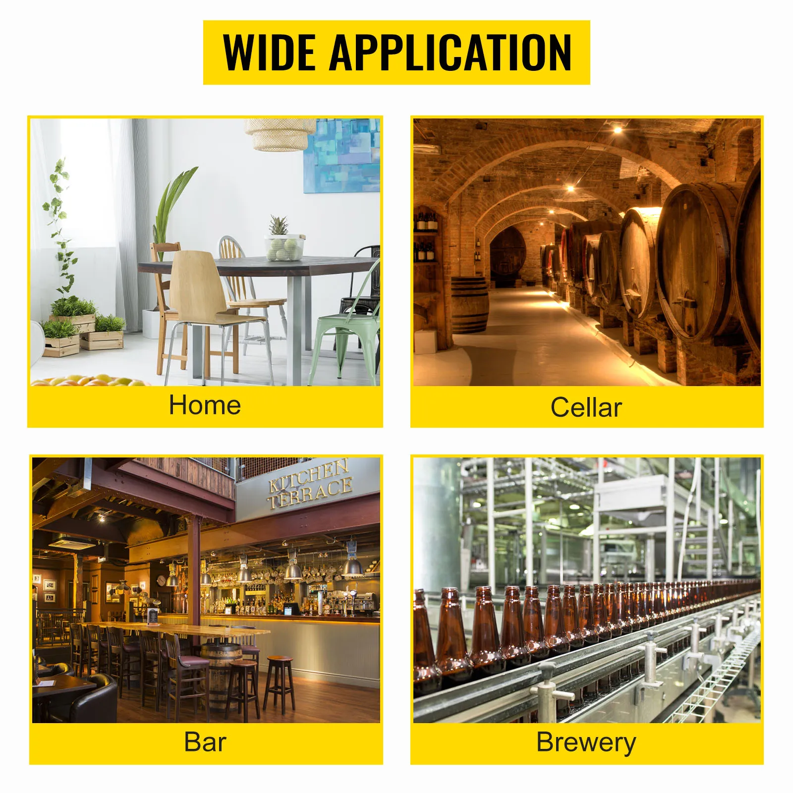 Amplia aplicación de la bomba de preparación magnética VEVOR: hogar, bodega, bar, cervecería