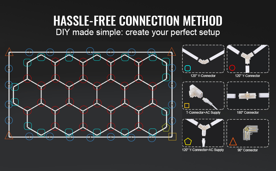 VEVOR Honeycomb LED Lighting – 6500K 15 Grid, 66300 LM