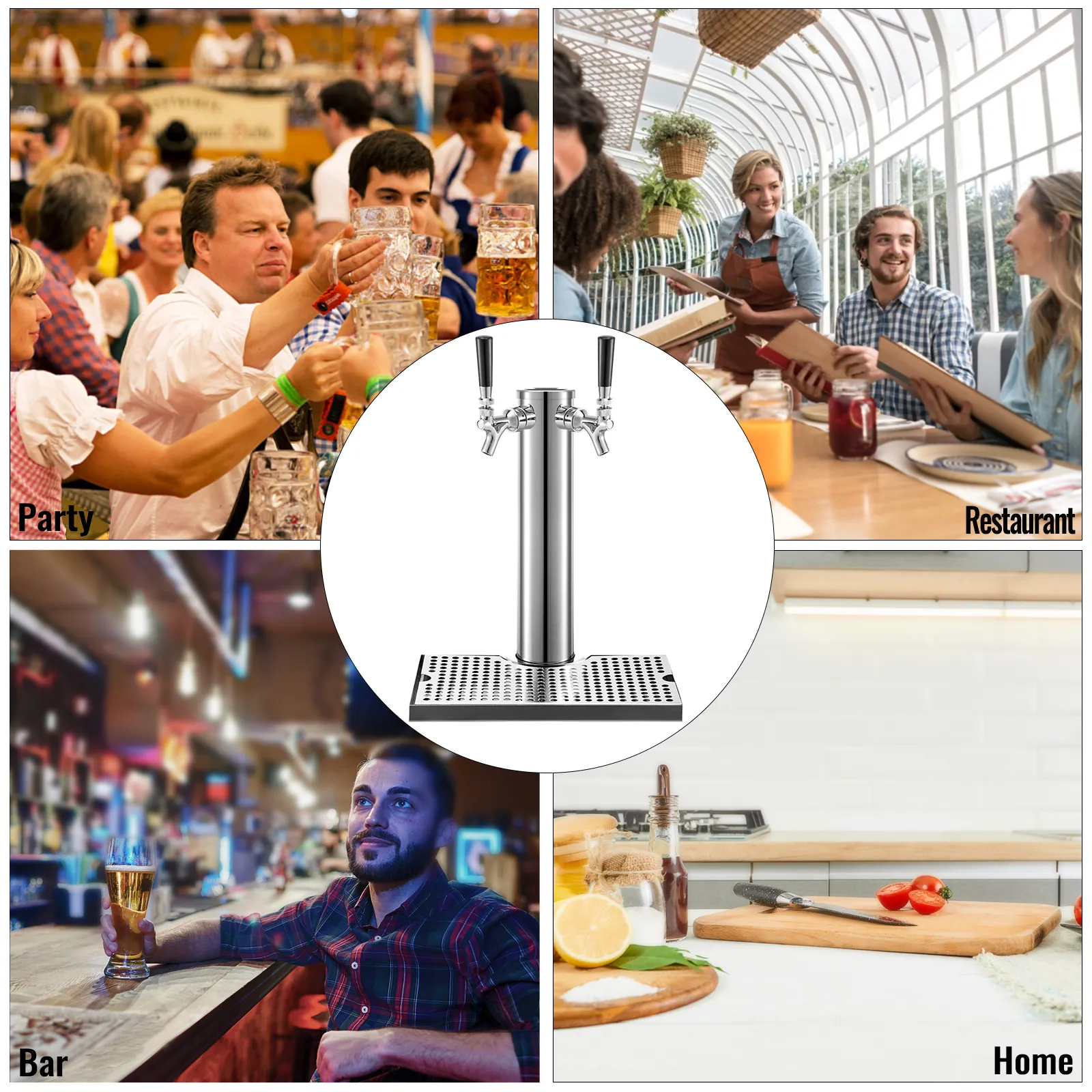 Torre de cerveza VEVOR para fiestas, restaurantes, bares y uso doméstico.
