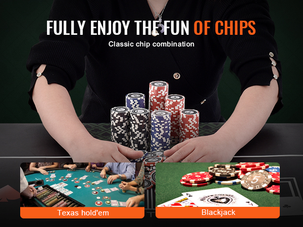 小物 k VEVOR Poker Chip Set, 300-Piece Poker Set, Complete Poker