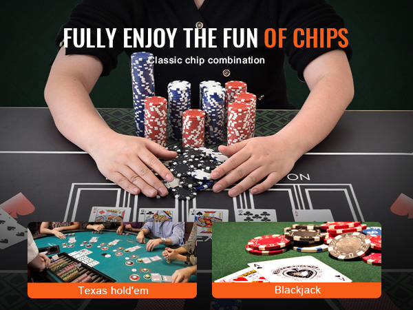 VEVOR Pokerchipset, 500-delige pokerset, ongemarkeerd