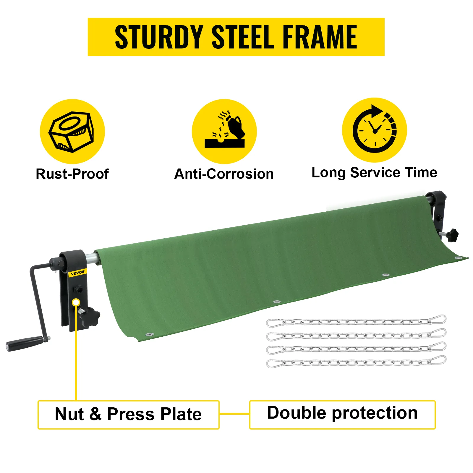 Descargador de plataforma de camión VEVOR con marco de acero resistente, a prueba de óxido, anticorrosión y largo tiempo de servicio.