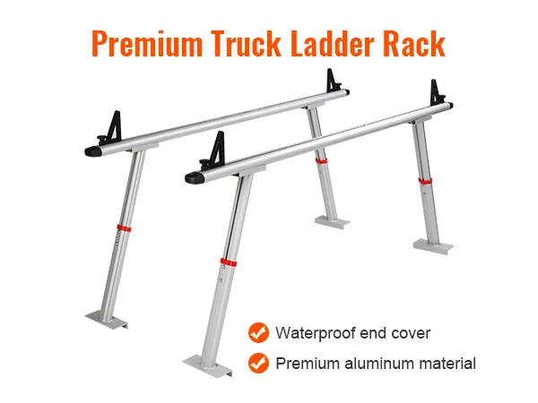 VEVOR truck rack vs others - premium aluminum, waterproof end cover vs rust, scratches, water entry.