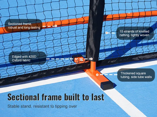durable VEVOR sports net with thickened square tubing and 420d oxford fabric.