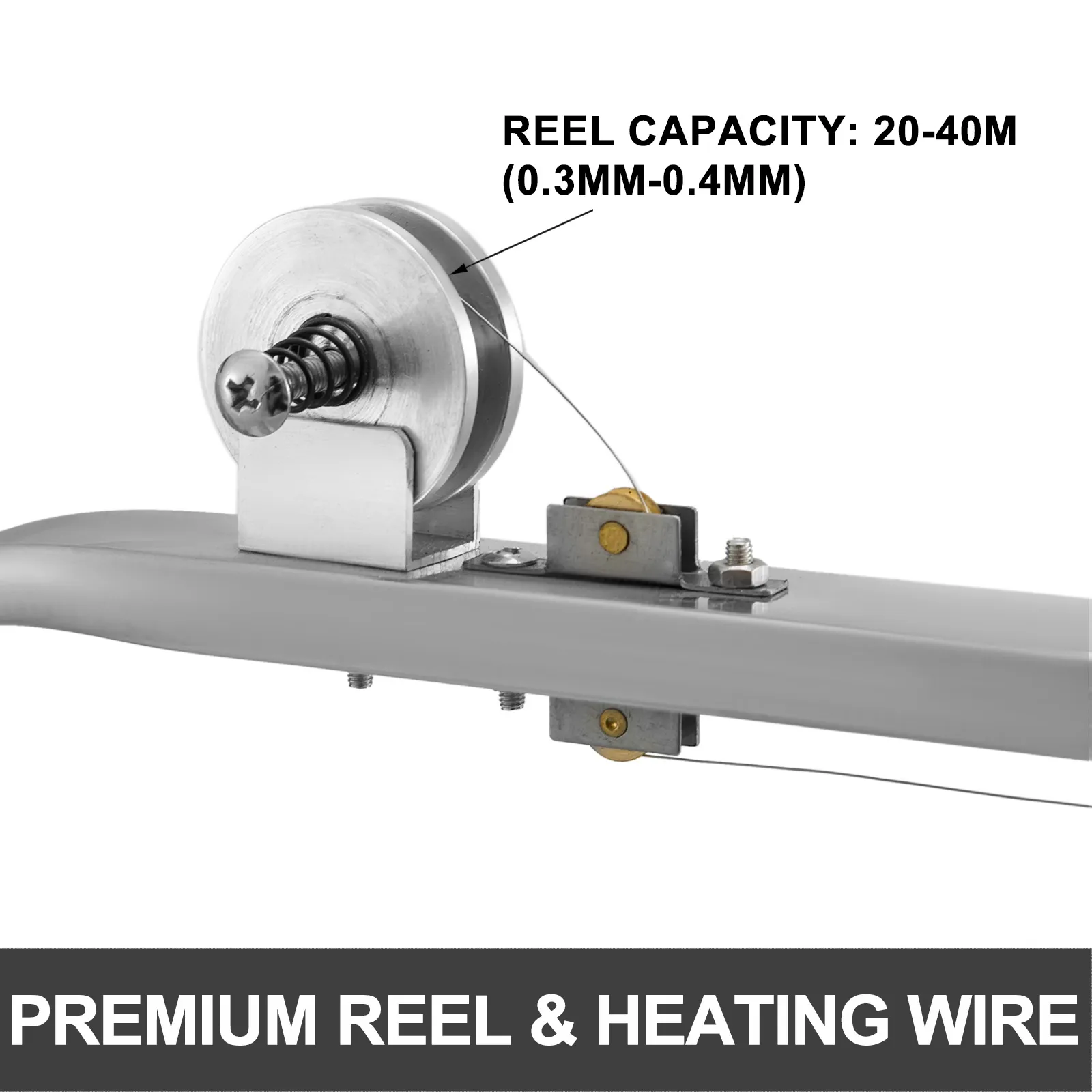 VEVOR foam cutter machine with premium reel and heating wire. reel capacity: 20-40m.
