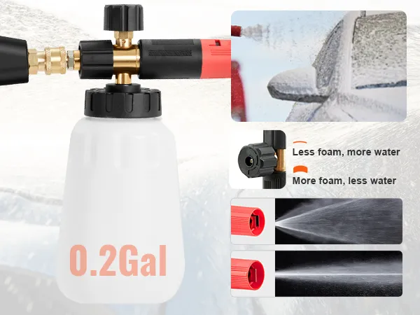 VEVOR pressure washer gun with secure trigger lock for precise spraying and less fatigue.
