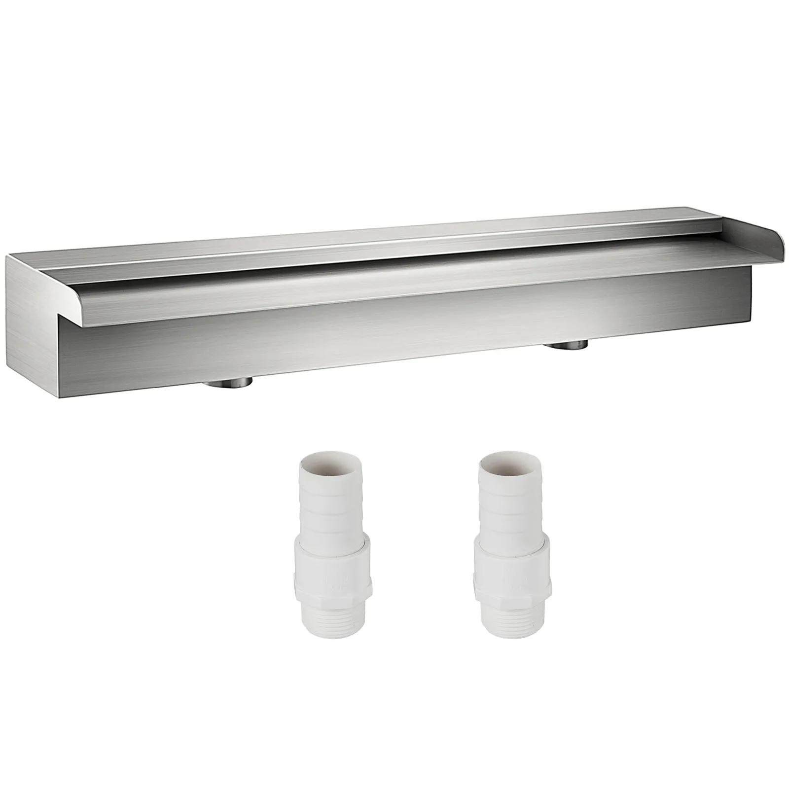 stainless steel VEVOR pool fountain with connectors.