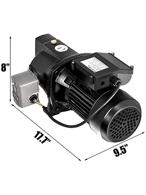 Bomba de chorro para pozos poco profundos VEVOR con dimensiones de 8" x 17,7" x 9,5".