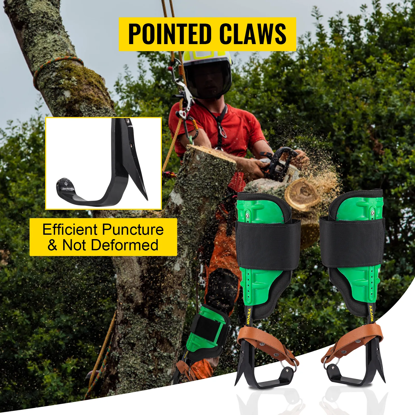 Pinchos para trepar árboles VEVOR, herramienta de perforación eficiente para trepar árboles.