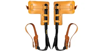 VEVOR tree climbing spikes with leather padding and adjustable straps