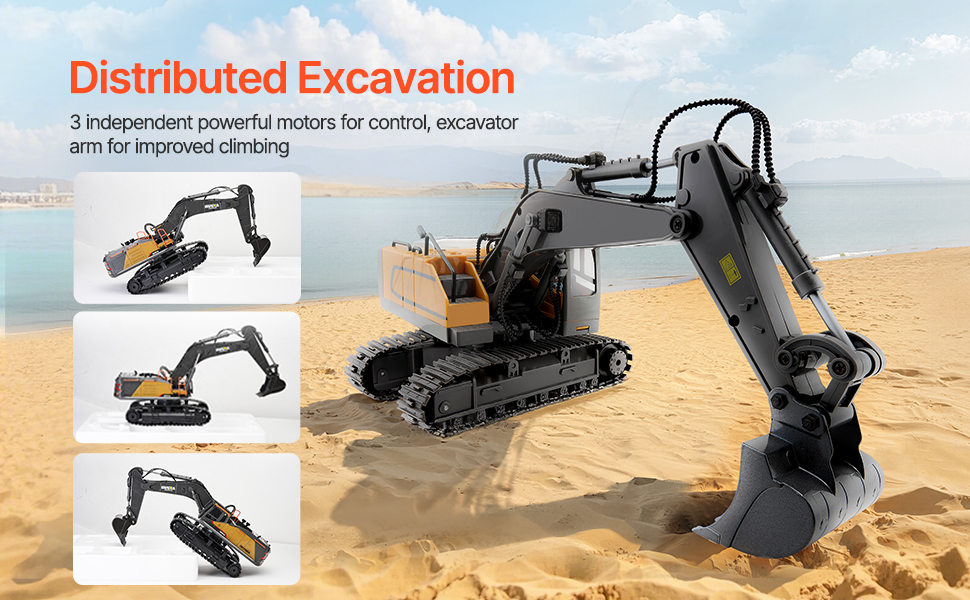 ホビーラジコン 1/14 RC Excavator Remote Control Excavator Toy 22 Channel 1:14 Scale RC