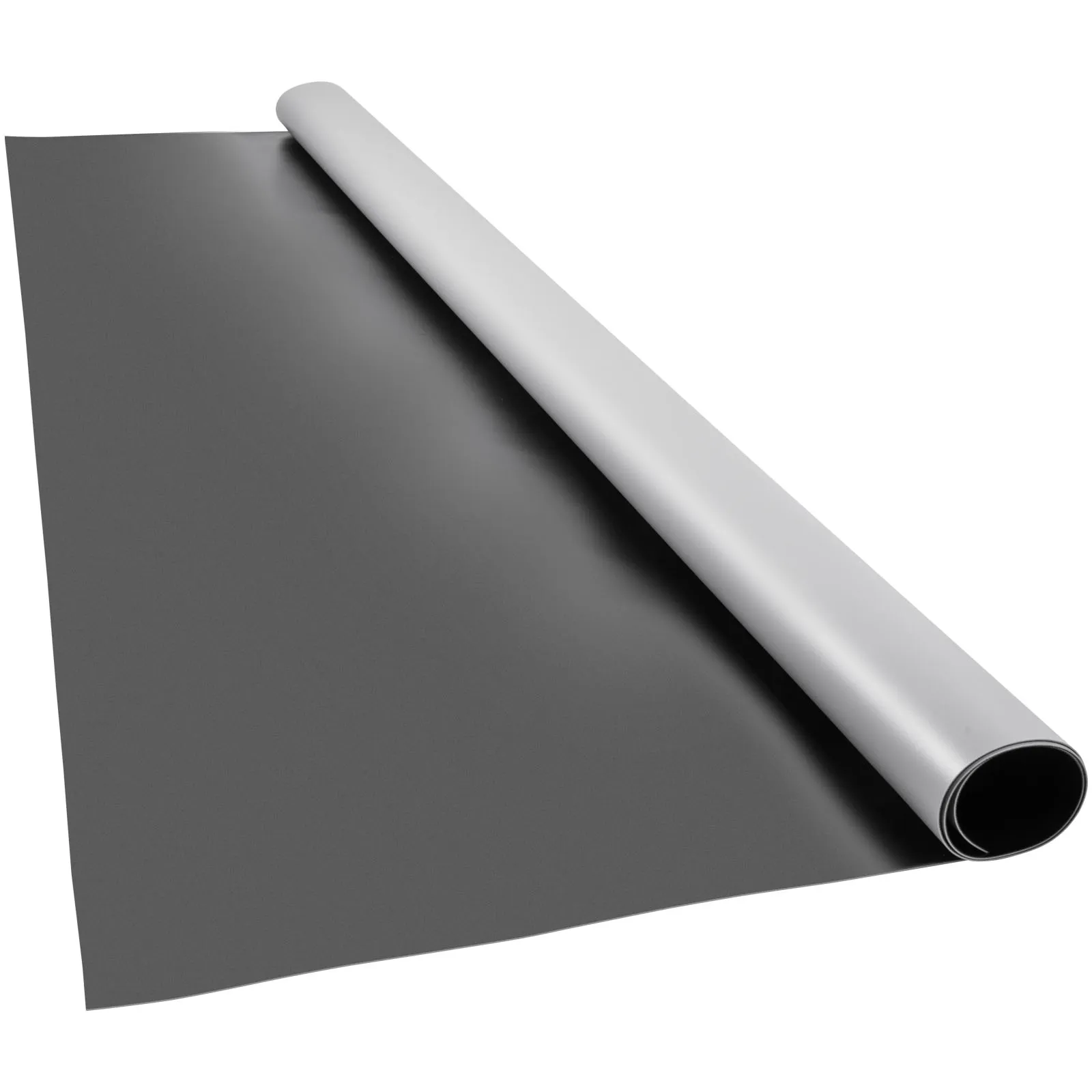 VEVOR dance floor roll in black and white, partially unrolled.