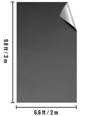 black VEVOR dance floor, 9.8ft x 6.6ft, rolled corner exposed.