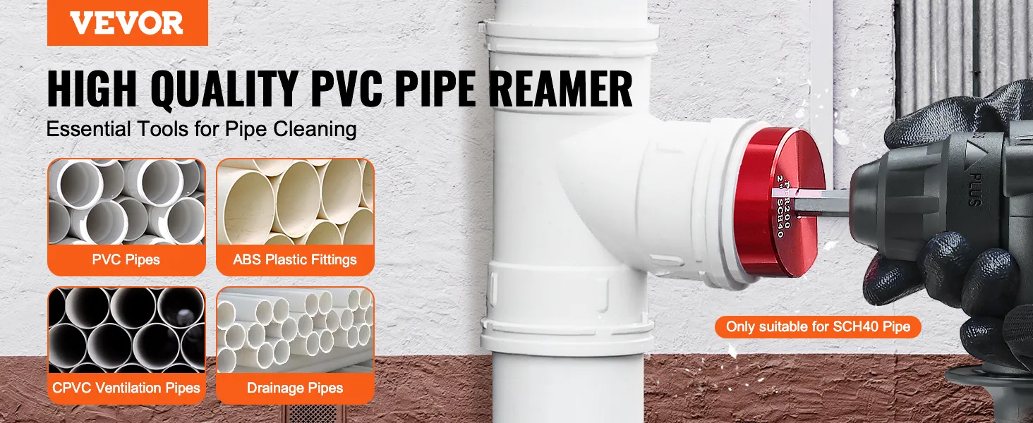 Kit D'alésoir En Alliage D'aluminium Pour Tuyaux PVC 1 Pouce Protege Douille Pour Conduites Deau Et~p182971831