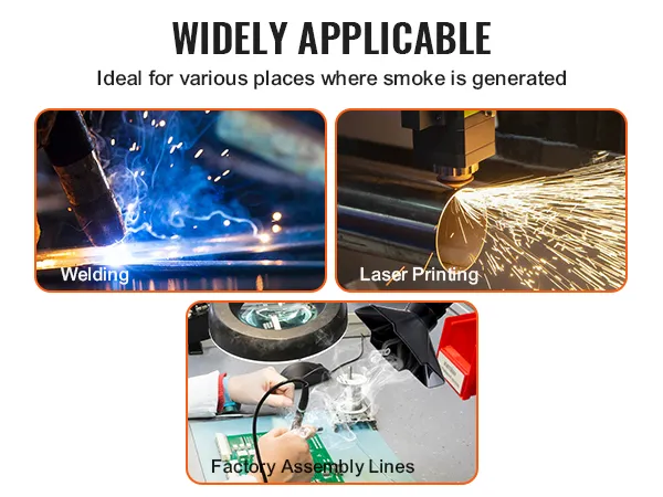 VEVOR-Lötrauchabsauger für die Verwendung beim Schweißen, Laserdruck, an Fließbändern in Fabriken sowie in der Nagel- und Haarpflege.
