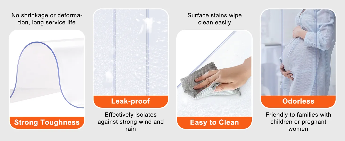 VEVOR freezer curtain: strong toughness, leak-proof, easy to clean, and odorless.