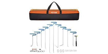 VEVOR dent removal kit with tools and carrying case displayed.