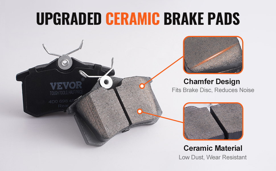 PowerSport Bremsen-Set Für Mazda CX-5 (2013–2015) – 2 Bremsrotoren & 4 Keramik-Bremsbeläge Hinten – Direkt Einbaubar