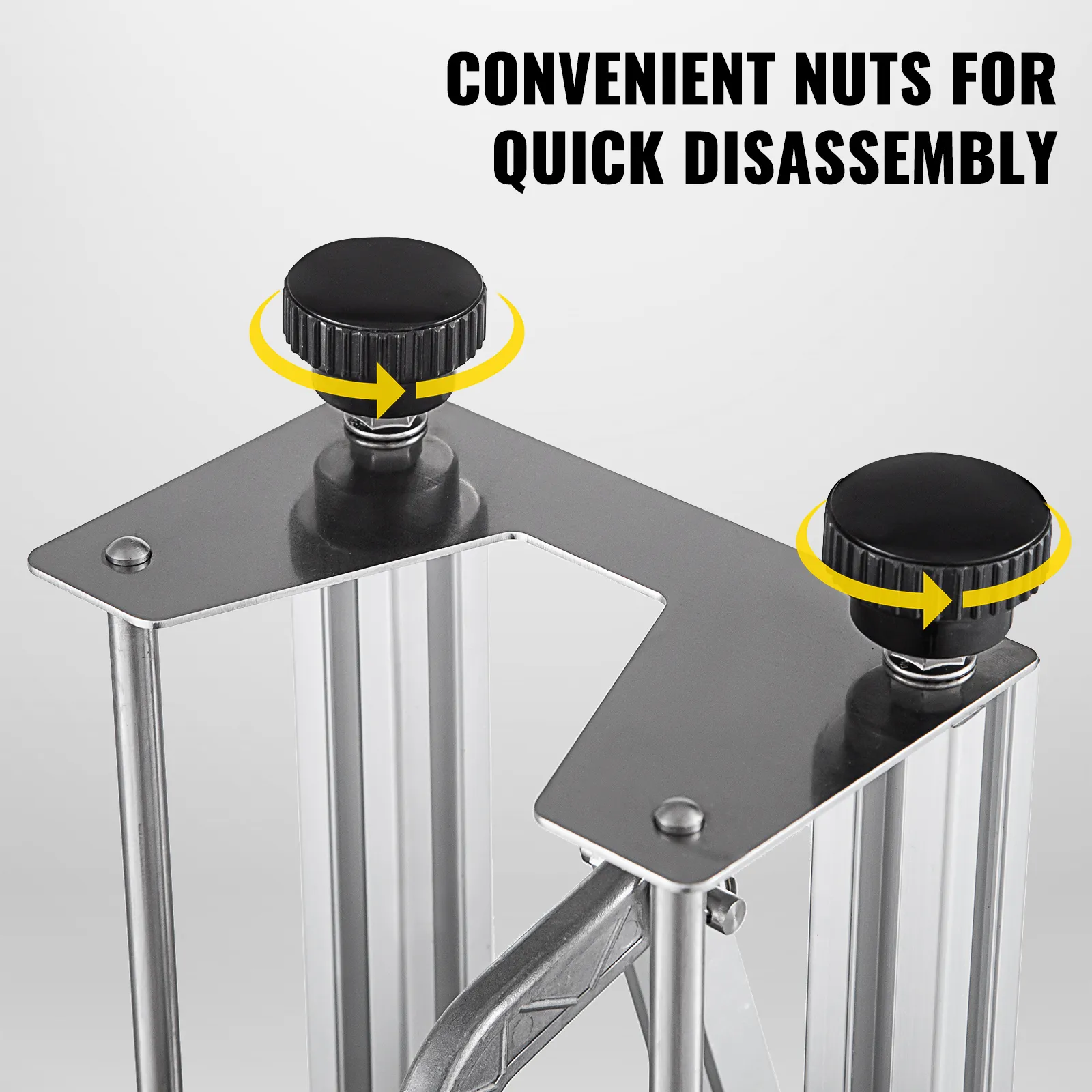 convenient nuts for quick disassembly on VEVOR french fry cutter.