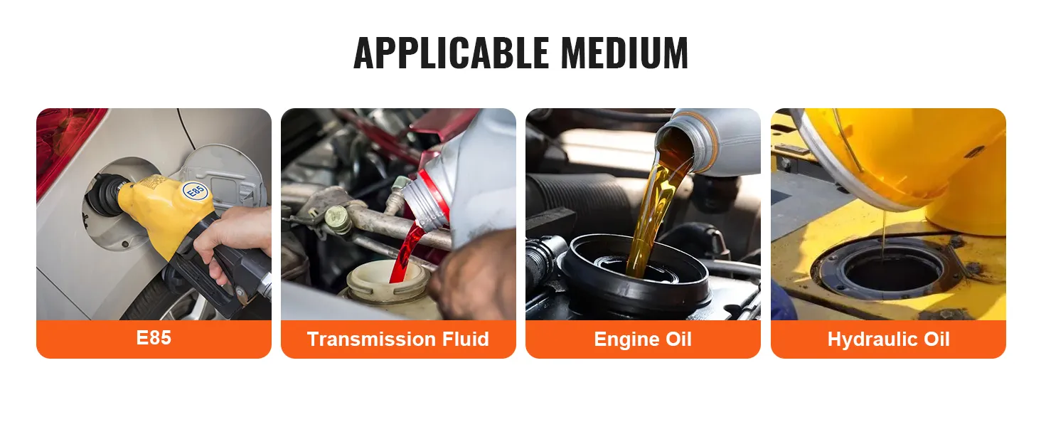 VEVOR 6an fuel line kit applicable mediums: e85, transmission fluid, engine oil, hydraulic oil.
