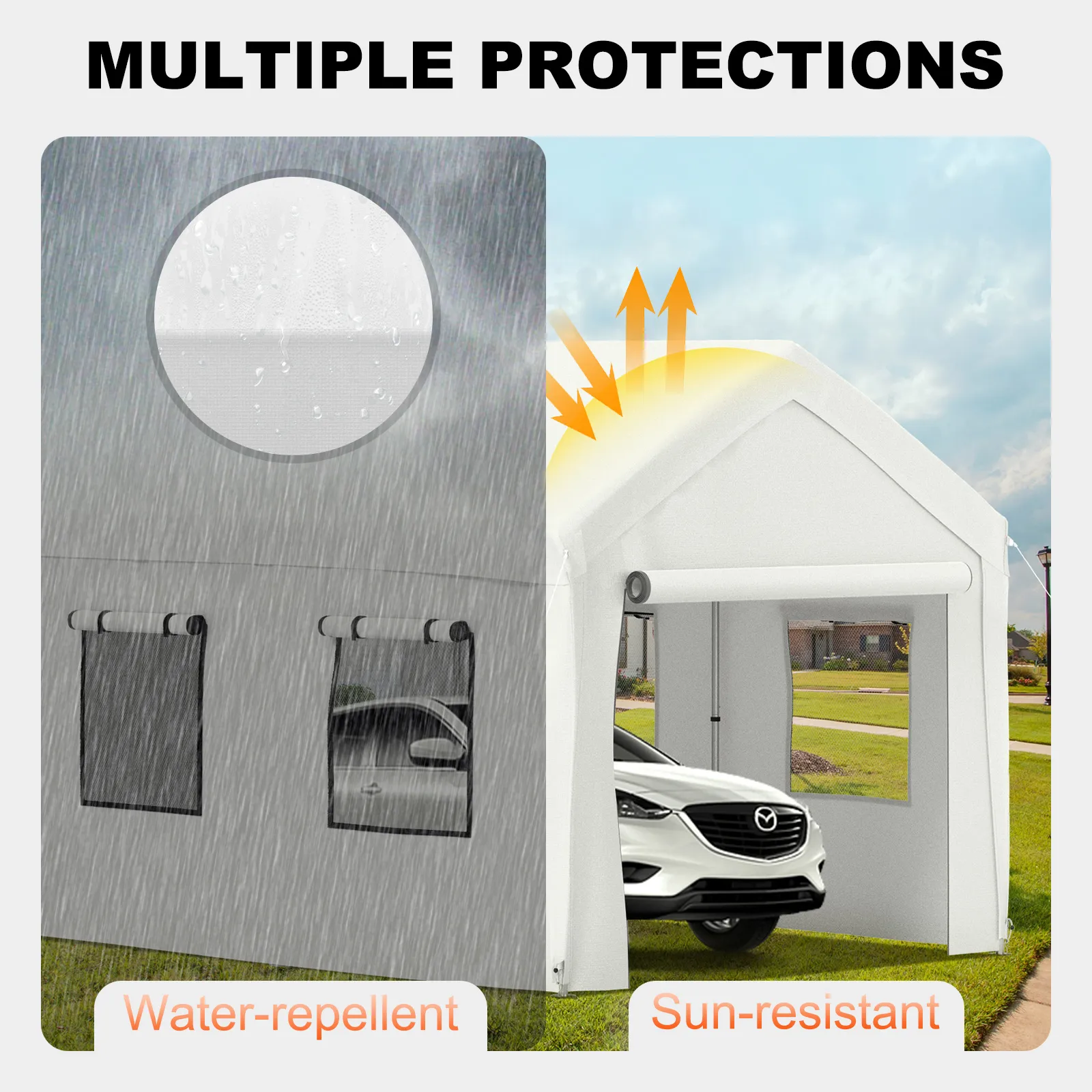 protección VEVOR resistente al agua y al sol para coches.