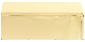 beige VEVOR carport canopy cover front view, showcasing its durable fabric and minimalistic design.