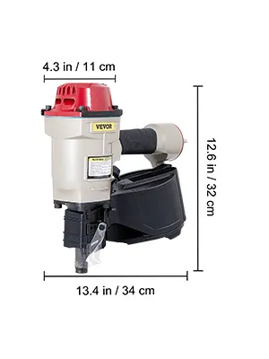 VEVOR cn70 Coil-Verkleidungsnagler, Abmessungen: 13,4 x 4,3 x 12,6 Zoll