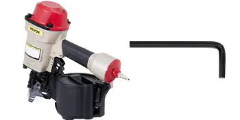 VEVOR cn70 Coil-Verkleidungsnagler mit mitgeliefertem Inbusschlüssel.