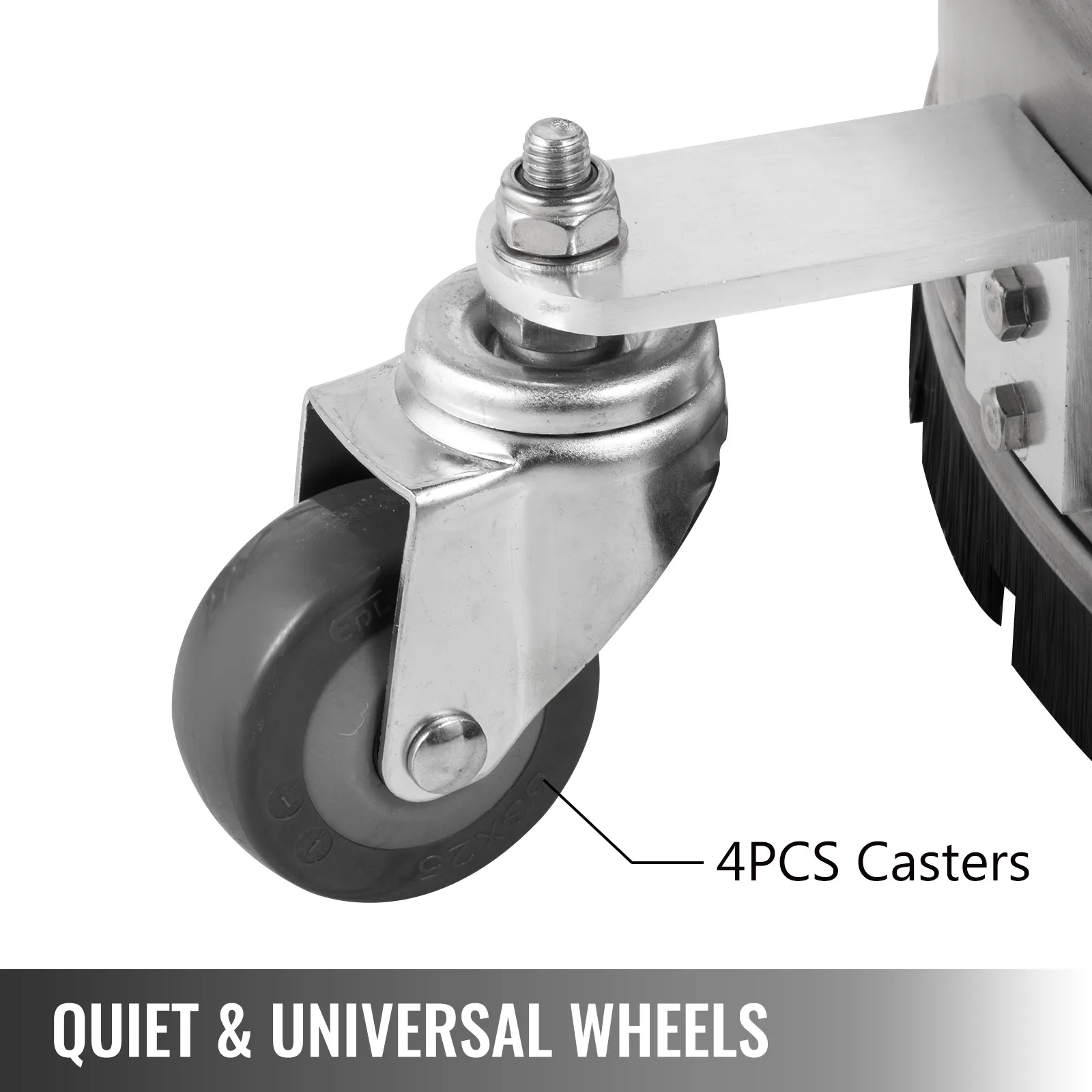 quiet and universal wheel of the VEVOR surface cleaner with 4pcs casters.