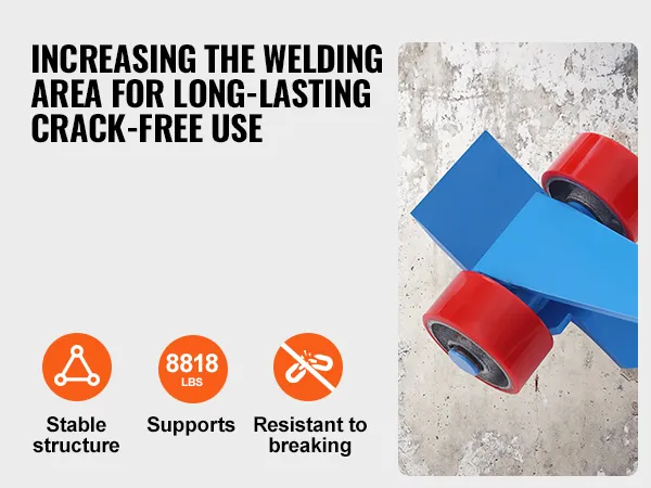VEVOR pallet buster benefits: stable structure, supports 8818 lbs, resistant to breaking.