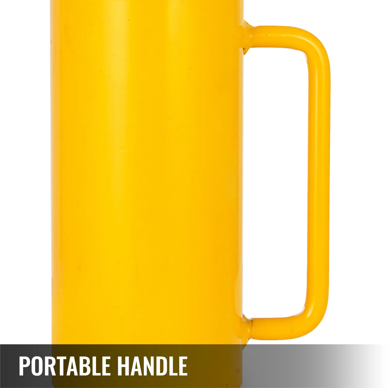 yellow VEVOR hydraulic cylinder jack with portable handle.