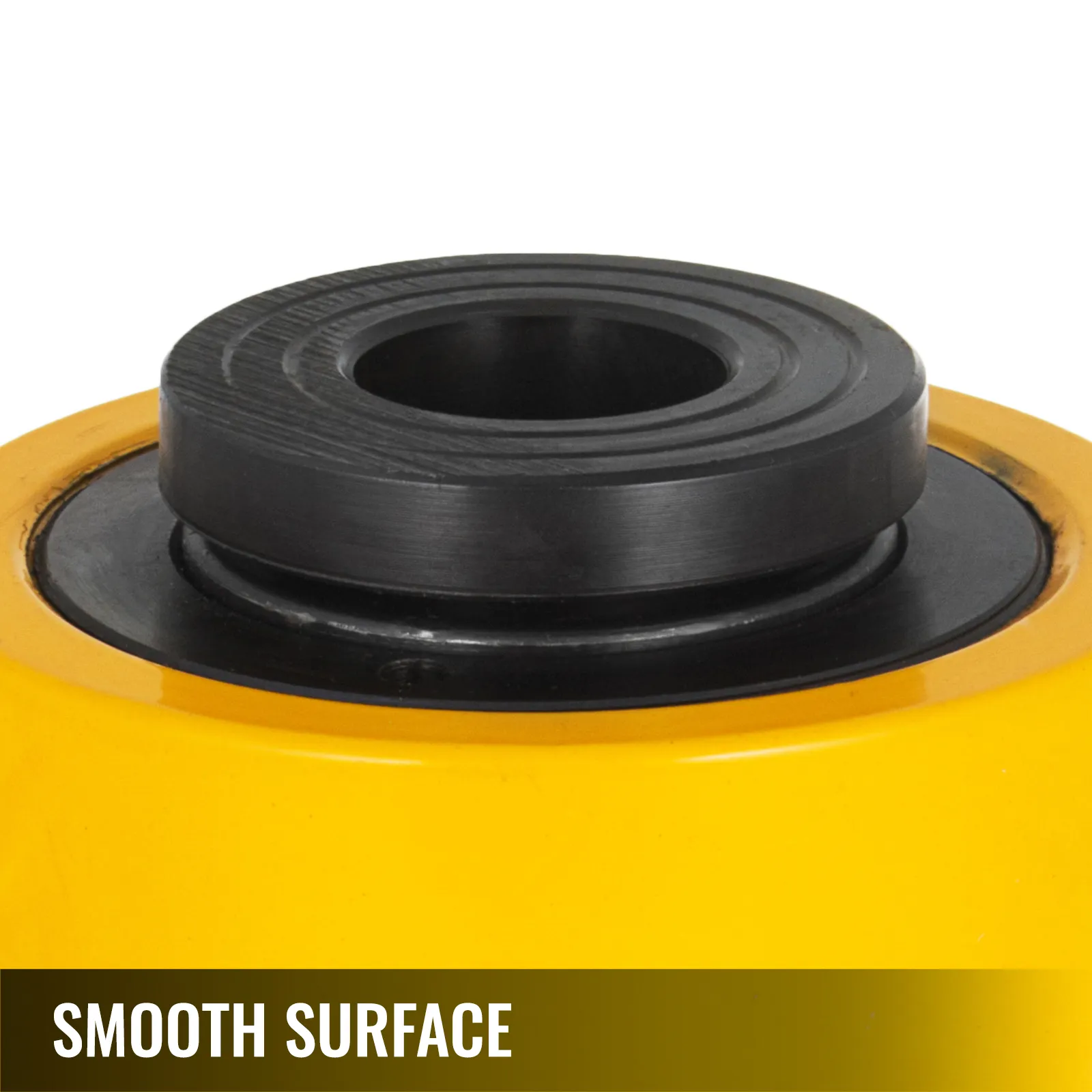 VEVOR hydraulic cylinder jack with a smooth black and yellow surface.