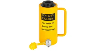 Gato hidráulico de cilindro VEVOR amarillo, manija adjunta, 20t, carrera máxima de 50 mm.