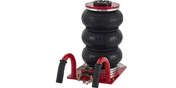 VEVOR triple bag air jack with red handles and black air bladders on white background.