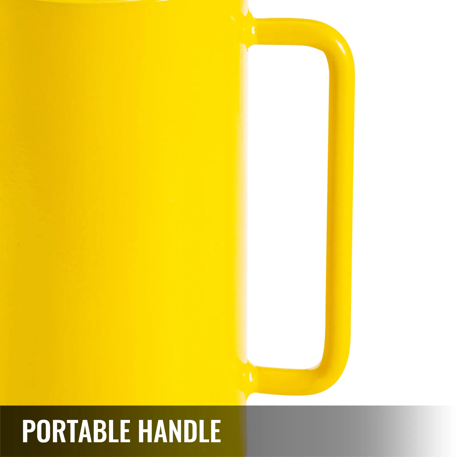 yellow VEVOR hydraulic cylinder jack with a sturdy portable handle.