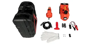 VEVOR electric car jack kit with accessories and carrying case.