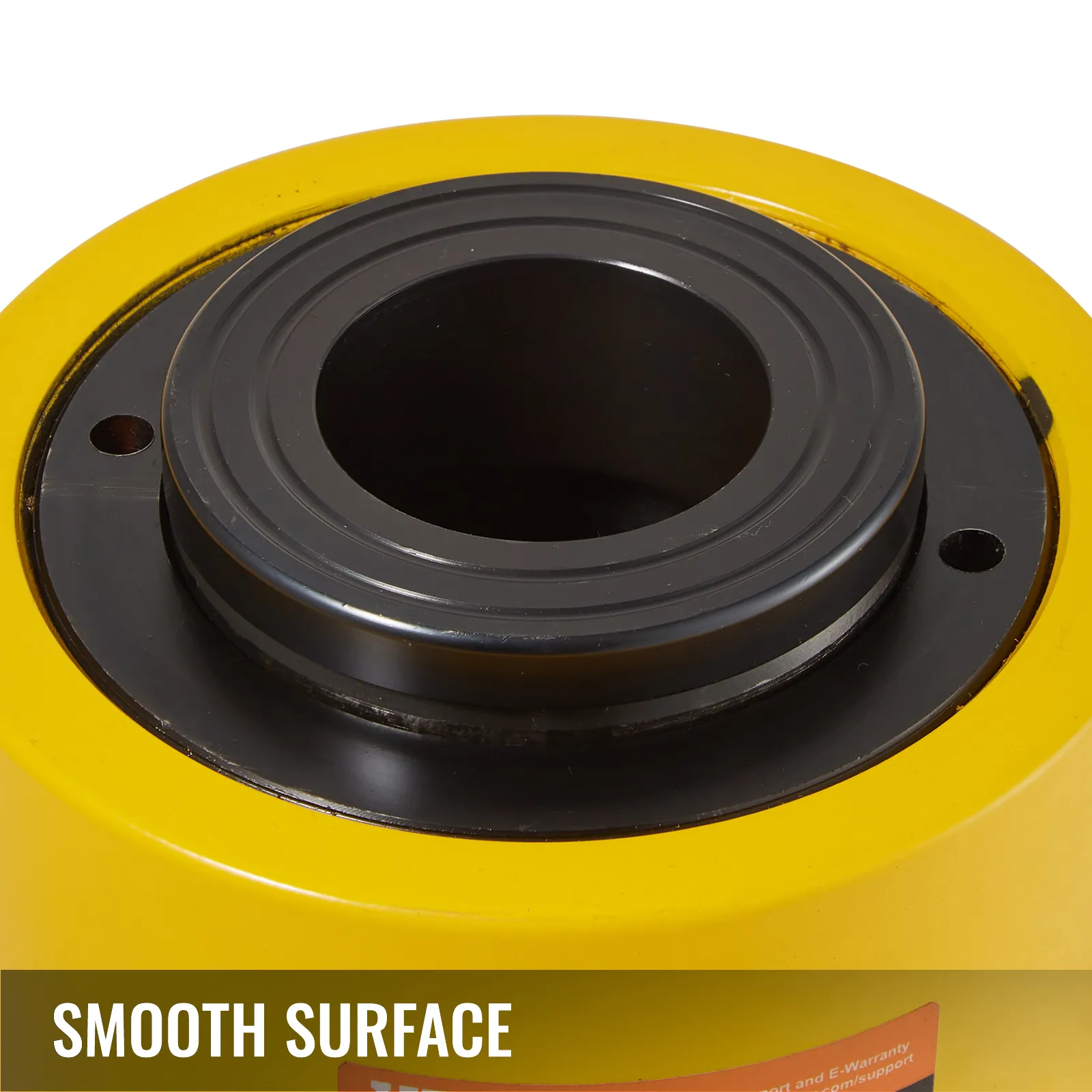 VEVOR hydraulic cylinder jack with smooth black and yellow surface.