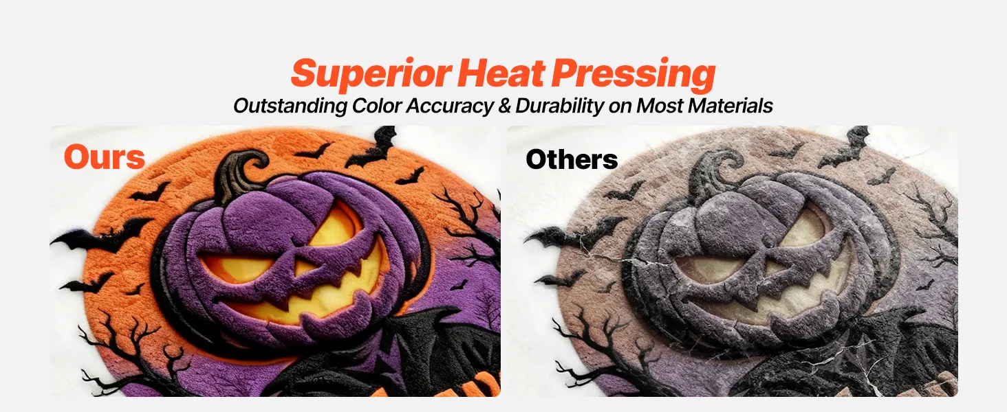 VEVOR Heat Press Machine, 15 x 15 inch, 8-in-1 Multifunction, Heat Up Fast and Even, All-New Patented Design, Easy to Control, Sublimation Press Machine for T-shirts/Mugs/Tumblers/Caps/Plates, Black