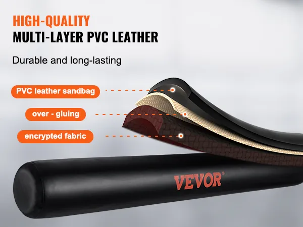 high-quality multi-layer pvc leather construction of the VEVOR wall mount boxing spinning bar.