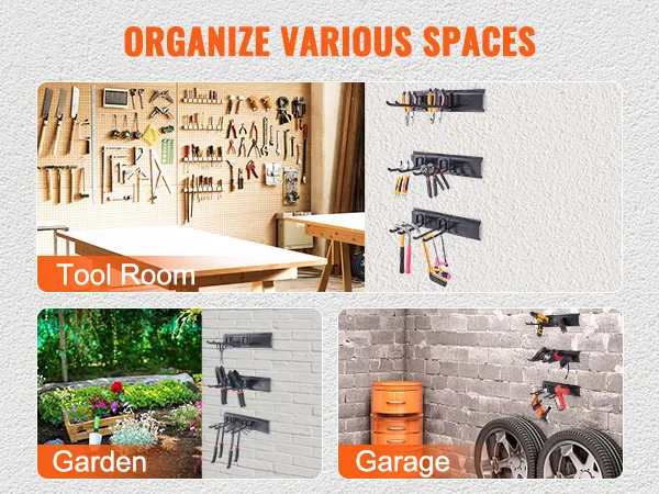 VEVOR garagegereedschapsorganizer voor tuingereedschap, garagegereedschap en gereedschapskamerinrichting.
