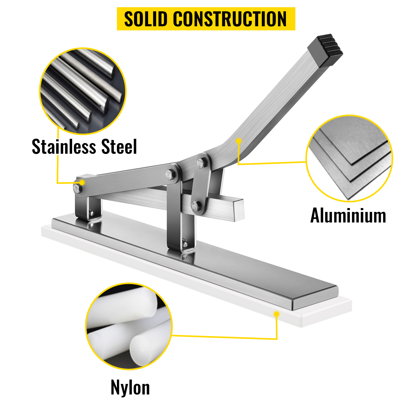 VEVOR Stone Crab Cracker with 2 Seafood Picks, Aluminum