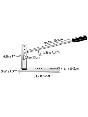 Juego de herramientas para abrir ostras VEVOR con dimensiones y mango negro.