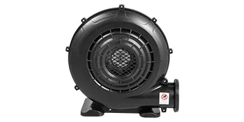 Ventilador negro para cubo de efectivo inflable VEVOR con jaula de seguridad y soporte de base.