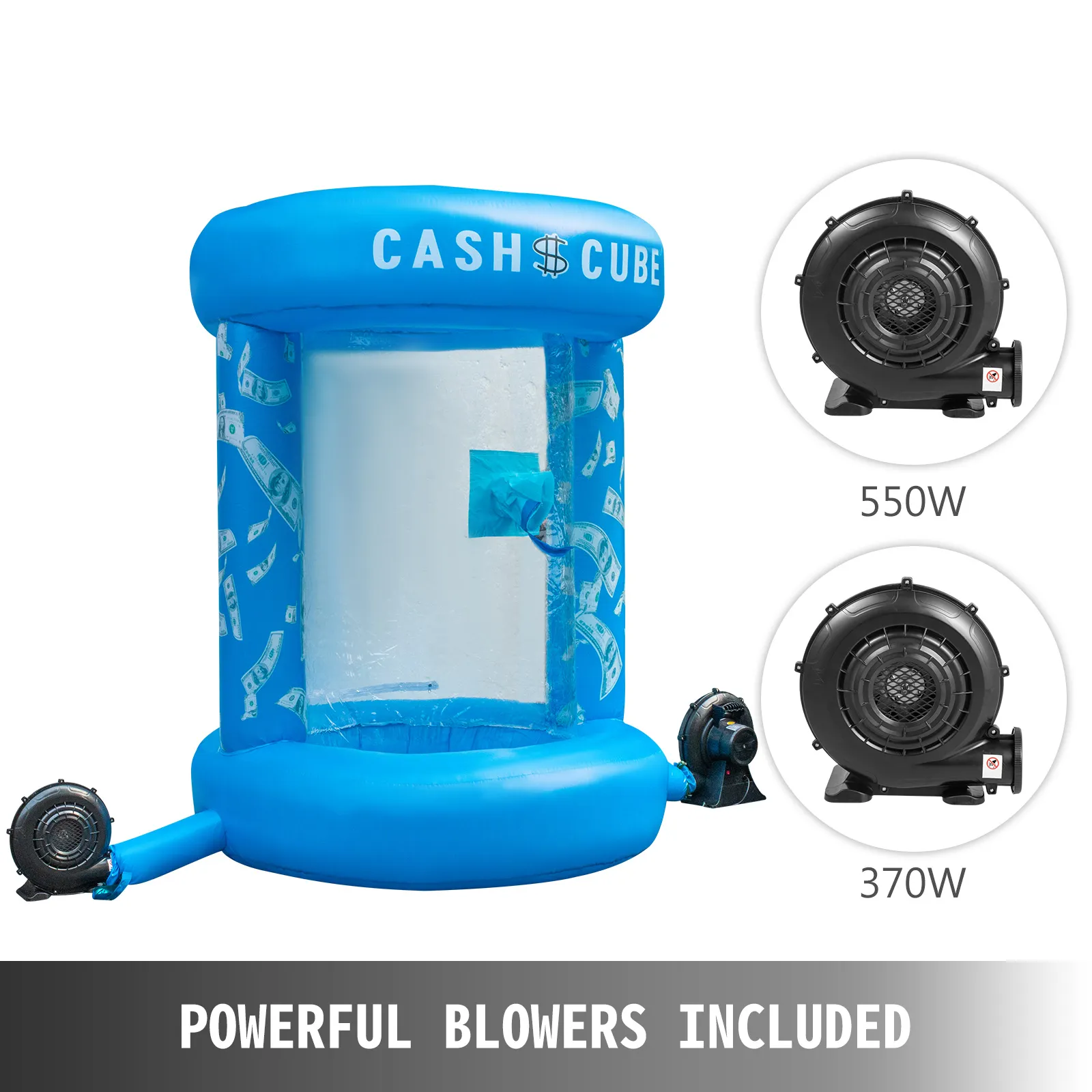 Cubo de dinero inflable VEVOR con sopladores de 550 W y 370 W incluidos