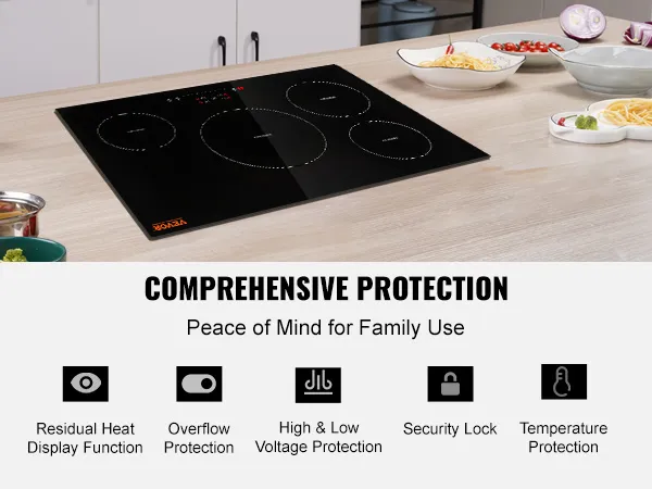VEVOR Portable Commercial Induction Cooktop 3500W Countertop Burner Hot