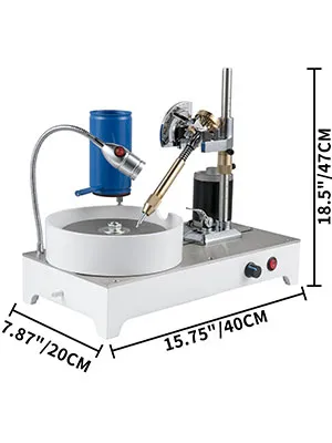 VEVOR Gem Faceting Machine, 2800RPM Jade Grinding Polishing Machine, 180W 110V Rock Polisher Jewel Angle Polisher, with Faceted Manipulator and 1 Bag of Triangle Abrasive for Jewelry Polisher