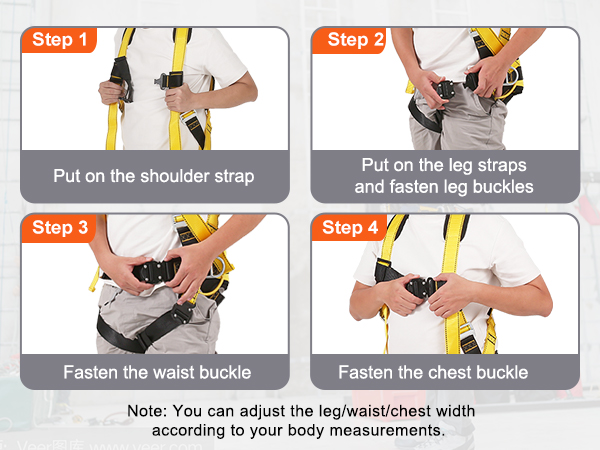 VEVOR Safety Harness, Full Body Harness, Safety Harness Fall